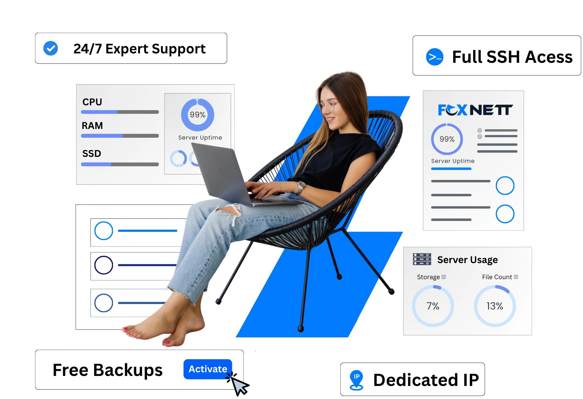 Cloud VPS management dashboard